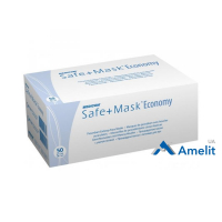 Маски медичні тришарові SAFE+MASK® ECONOMY, білі (Medicom), 50 шт./упак.
