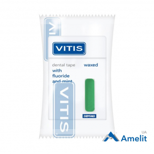       Зубна стрічка VITIS, з м'ятою та фтором, зелена, CAMPAIGN (Dentaid), 1 шт.