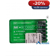 Інструмент ручний K-Reamers M-Access №8, 31 мм (Dentsply Maillefer), 6 шт./пак. Інструмент ручний K-Reamers M-Access №8, 31 мм (Dentsply Maillefer), 6 шт./пак.